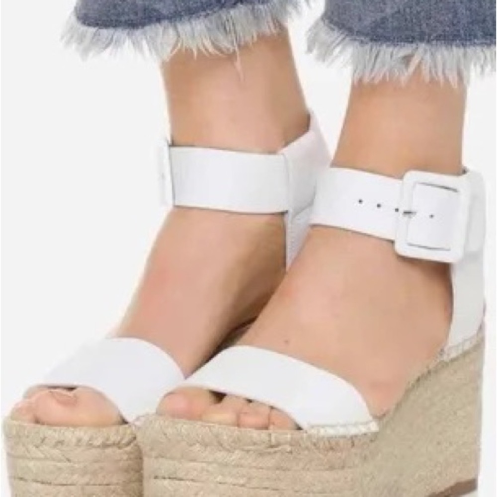 Vince Abby white platform espadrille Sandler size 11
